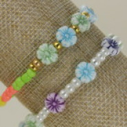 New 18 July - Trendy flower beads made of Czech glass